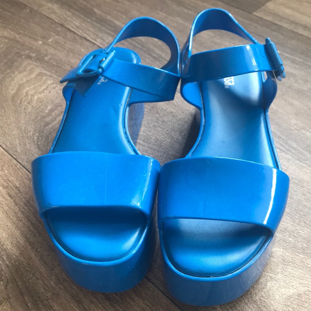 Melissa | Mar Flatform Jelly Sandal - Blue - Picture 3 of 3